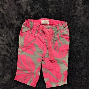 8 for $12 / Old Navy Kids Floral Pink and Green Capris